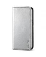 TUCCH iPhone 14 Pro Max Leather Case, iPhone 14 Pro Max PU Wallet Case with Stand Folio Flip Book Cover and Magnetic Closure - Shiny Silver