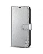 TUCCH iPhone 14 Pro Max Wallet Case, iPhone 14 Pro Max PU Leather Case with Folio Flip Book RFID Blocking, Stand, Card Slots, Magnetic Clasp Closure - Shiny Silver