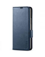 TUCCH SAMSUNG GALAXY Z FOLD4 5G Wallet Case with S Pen Holder Dual Magnetic Tab Closure Book Folio Flip Style - Dark Blue