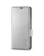 TUCCH SAMSUNG GALAXY Z FOLD4 5G Wallet Case with S Pen Holder Dual Magnetic Tab Closure Book Folio Flip Style - Shiny Silver
