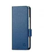SHIELDON SAMSUNG Galaxy Z Fold5 Magnetic Wallet Case, SAMSUNG Z Fold 5 Genuine Leather RFID Phone Cover - Royal Blue