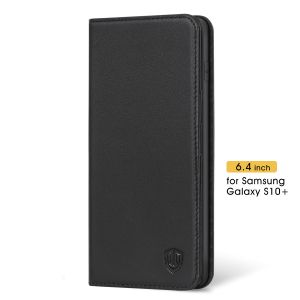 SHIELDON Samsung Galaxy S10 Plus Wallet Case, Genuine Leather Cover Case for Samsung S10+