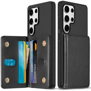 TUCCH SAMSUNG Galaxy S25 Ultra PU Leather Case with Undetachable Wallet, SAMSUNG Galaxy S25 Ultra Phone Case with Card Holder, Raised Edge RFID Blocking Anti-Slip Shockproof Protective Wallet Case