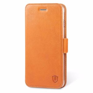 SHIELDON iPhone 7 Plus Flip Case - Genuine Leather Case