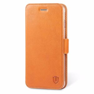 SHIELDON iPhone 7 Plus Flip Case - Genuine Leather Case