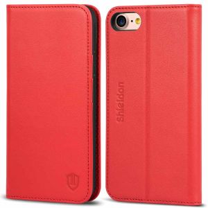 SHIELDON iPhone 7 Wallet Case with Folio Style, Kickstand Design, Magnetic Closure
