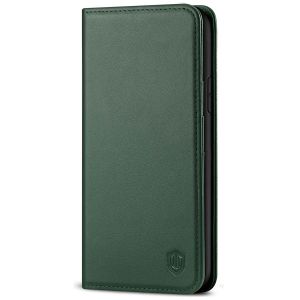 SHIELDON iPhone 11 6.1-inch Flip Leather Wallet Case - Midnight Green