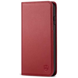 SHIELDON iPhone 11 Pro Max Wallet Case, Genuine Leather, Kick-stand, Magnetic Closure with Auto Sleep/Wake Function - Dark Red