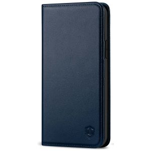 SHIELDON iPhone 12 Wallet Case - iPhone 12 Pro 6.1-inch Folio Leather Case - Navy Blue