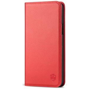 SHIELDON iPhone 13 Pro Max Wallet Case, iPhone 13 Pro Max Genuine Leather Cover - Red