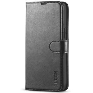 TUCCH iPhone 13 Mini Wallet Case, Mini iPhone 13 5.4-inch Leather Case, Folio Flip Cover with RFID Blocking, Stand, Credit Card Slots, Magnetic Clasp Closure - Black