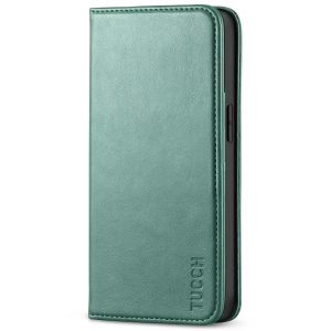 TUCCH iPhone 13 Pro Wallet Case, iPhone 13 Pro PU Leather Case with Folio Flip Book Style, Kickstand, Card Slots, Magnetic Closure - Myrtle Green