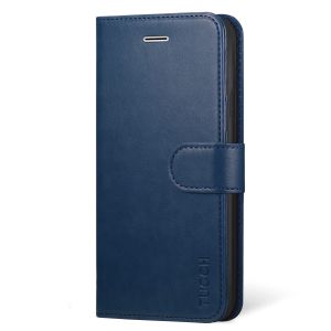 TUCCH iPhone XR Wallet Case - iPhone XR Leather Cover - Dark Blue
