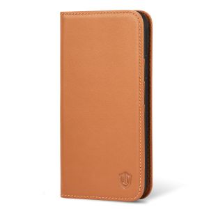 SHIELDON iPhone XS Wallet Case, Genuine Leather + TPU, Full Cover Protection, Auto Sleep/Wake Up, Kickstand - Brown