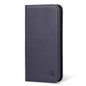 SHIELDON iPhone XS Genuine Leather Walet Case, Auto Sleep/Wake Up, Kickstand, Book Flip Folio Design, Magnetic Closure, RFID, Wireless Charging - Purple