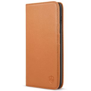 SHIELDON iPhone XS Max Case, Genuine Leather + TPU, Auto Sleep/Wake Up, Full Cover Protection, Handmade - Brown