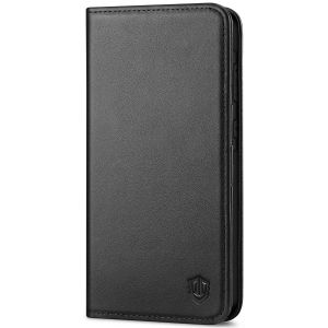 SHIELDON SAMSUNG Galaxy A55 Wallet Case, SAMSUNG A55 Genuine Leather Case RFID Blocking Card Holder Magnetic Closure Kickstand Protective Book Flip Folio Cover - Black