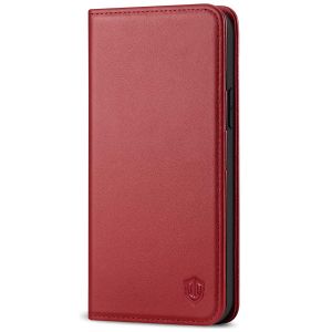 SHIELDON iPhone 12 Pro Max Wallet Case - iPhone 12 Pro Max 6.7-inch Folio Leather Case Cover - Dark Red