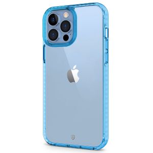 SHIELDON iPhone 13 Pro Max Clear Case Anti-Yellowing, Transparent Thin Slim Anti-Scratch Shockproof PC+TPU Case with Tempered Glass Screen Protector for iPhone 13 Pro Max 5G - Blue