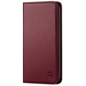 SHIELDON iPhone XS Max Wallet Case, iPhone 10S Max Flip Cover, Auto Sleep/Wake up, Genuine Leather, Kickstand, Magnetic Closure - Wine Red