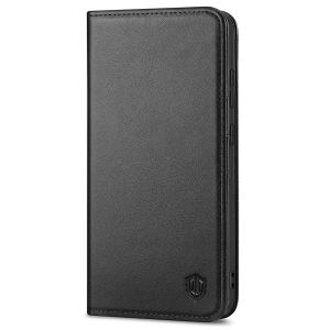 SHIELDON SAMSUNG S21 Wallet Case - SAMSUNG GALAXY S21 6.2-inch Folio Leather Case - Black