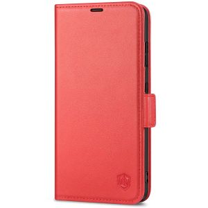 SHIELDON SAMSUNG S21 Ultra Wallet Case - SAMSUNG Galaxy S21 Ultra 6.8-inch Folio Leather Case with Double Magnetic Tab Closure - Red