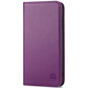 SHIELDON SAMSUNG Galaxy S23FE Wallet Case, SAMSUNG S23FE Leather Cover Flip Folio Book Case - Purple