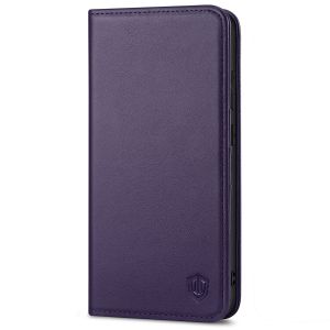 SHIELDON SAMSUNG Galaxy S23 Wallet Case, SAMSUNG S23 Leather Cover Flip Folio Book Case - Dark Purple