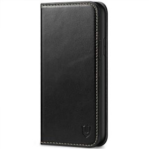 SHIELDON iPhone 11 Wallet Case, Genuine Leather, RFID Blocking, Magnetic Closure - Black - Retro