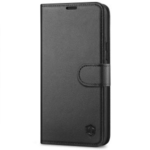 SHIELDON iPhone 14 Plus Wallet Case, iPhone 14 Plus Genuine Leather Cover Book Folio Flip Kickstand Case with Magnetic Clasp - Black