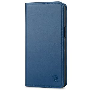 SHIELDON iPhone 14 Pro Max Wallet Case, iPhone 14 Pro Max Genuine Leather Folio Cover - Royal Blue