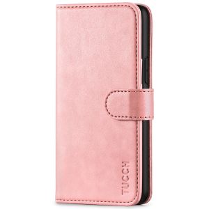 TUCCH iPhone 11 Pro Wallet Case with Strap, iPhone 11 Pro Stand Case with Card Holder - Rose Gold