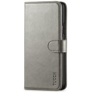 TUCCH iPhone 11 Pro Max Wallet Case for Men, iPhone 11 Pro Max Leather Cover with Magnetic Clasp - Grey