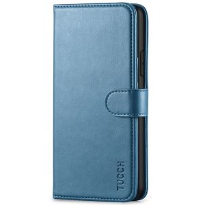 TUCCH iPhone 11 Pro Max Wallet Case for Men, iPhone 11 Pro Max Leather Cover with Magnetic Clasp - Lake Blue