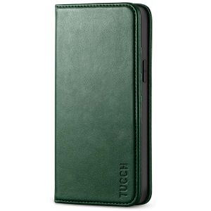 TUCCH iPhone 12 Mini Wallet Case, iPhone 12 Mini Flip Cover, Magnetic Closure Phone Case for Mini iPhone 12 5G 5.4-inch Midnight Green