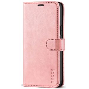 TUCCH iPhone 12 /5G Wallet Case, iPhone 12 Pro /5G 6.1-inch Flip Case - Rose Gold