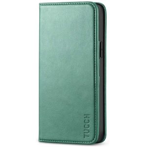 TUCCH iPhone 12 Wallet Case, iPhone 12 Pro Wallet Case, Flip Cover with Stand, Credit Card Slots, Magnetic Closure for iPhone 12 / Pro 6.1-inch 5G Myrtle Green