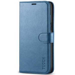 TUCCH iPhone 12 Pro Max Wallet Case, iPhone 12 Pro Max 6.7-inch Flip Case - Light Blue