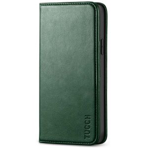 TUCCH iPhone 12 Pro Max Wallet Case, iPhone 12 Pro Max PU Leather Case, Flip Cover with Stand, Credit Card Slots, Magnetic Closure for iPhone 12 Pro Max 6.7-inch 5G Midnight Green