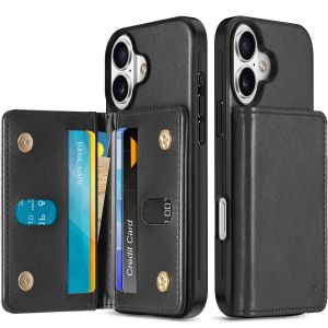 TUCCH iPhone 16 Plus PU Leather Case with Undetachable Wallet, iPhone 16 Plus Card Holder Phone Case, Raised Edge RFID Blocking Anti-Slip Shockproof Protective for iPhone 16 Plus 2024