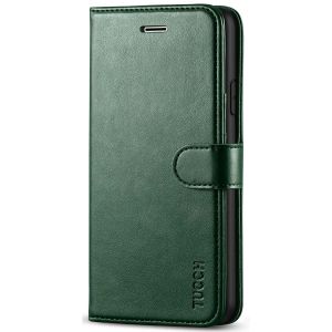 TUCCH iPhone 7 Wallet Case, iPhone 8 Case, Premium PU Leather Case - Midnight Green