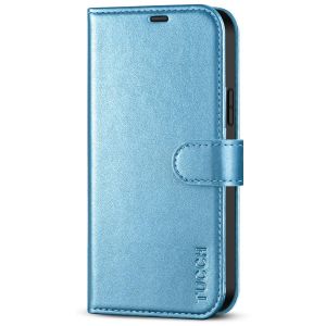 TUCCH iPhone 12 Wallet Case, iPhone 12 Pro Case, iPhone 12 / Pro 6.1-inch Flip Case - Shiny Light Blue