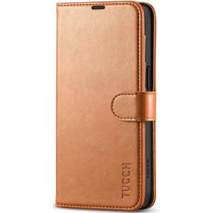 TUCCH iPhone 15 Plus Wallet Case, iPhone 15 Plus Leather Cover - Light Brown