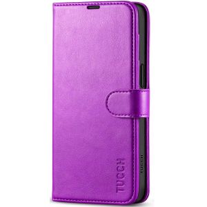 TUCCH iPhone 15 Plus Wallet Case, iPhone 15 Plus Leather Cover - Purple