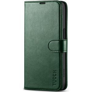 TUCCH iPhone 15 Pro Wallet Case, iPhone 15 Pro Leather Case - Midnight Green