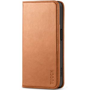 TUCCH iPhone 15 Pro Wallet Case, iPhone 15 Pro Phone Case with Card Slots - Light Brown