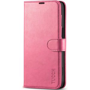 TUCCH iPhone 15 Pro Max Leather Wallet Case, iPhone 15 Pro Flip Phone Case - Hot Pink