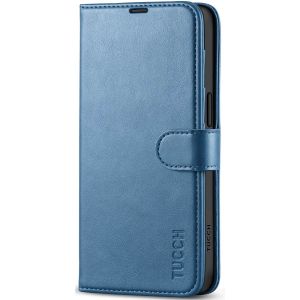 TUCCH iPhone 15 Pro Max Leather Wallet Case, iPhone 15 Pro Max Flip Phone Case - Light Blue