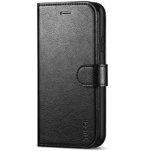 TUCCH iPhone 7 Wallet Case, iPhone 8 Case, iPhone SE 2/3 Gen. Premium PU Leather Case - Full Grain Black