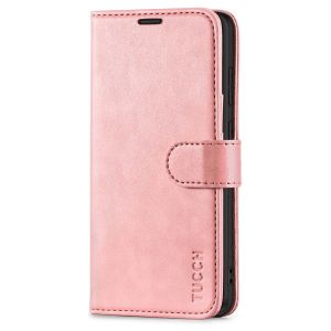 TUCCH SAMSUNG GALAXY S20FE Wallet Case, SAMSUNG S20FE Flip Case 6.5-inch - Rose Gold